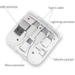 Bolero @memorii 2-in-1 Wireless Charger with Multi Cable Set White Cable Set